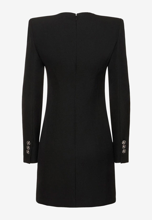 Versace Hourglass Sleeved Mini Dress Black 1012434 1A06750 1B000