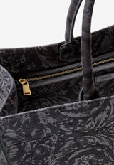 Versace Large Barocco Athena Jacquard Tote Bag Black 1013152 1A09741 2BM0V