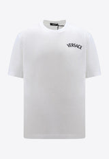 Versace Logo Short-Sleeved T-shirt 1013302 1A09865 1W010 White