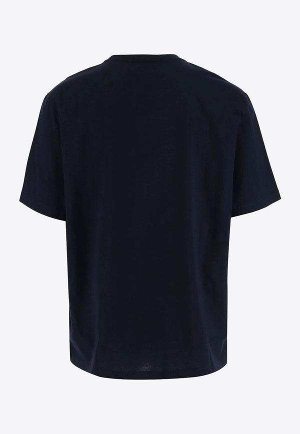 Versace Cartouche Print Short-Sleeved T-shirt 1013302 1A09867 1UI20 Blue