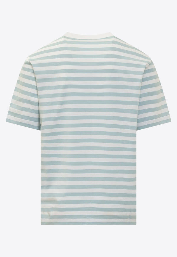 Versace Nautical Stripe Short-Sleeved T-shirt 1013302 1A09873 2WK90 Blue