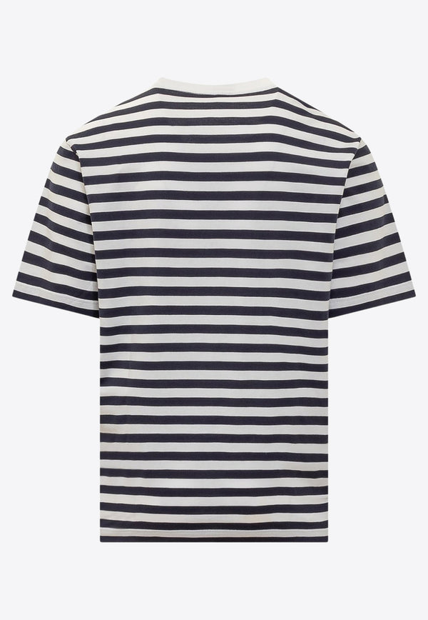 Versace Nautical Stripe Short-Sleeved T-shirt 1013302 1A09873 2WL60 Blue
