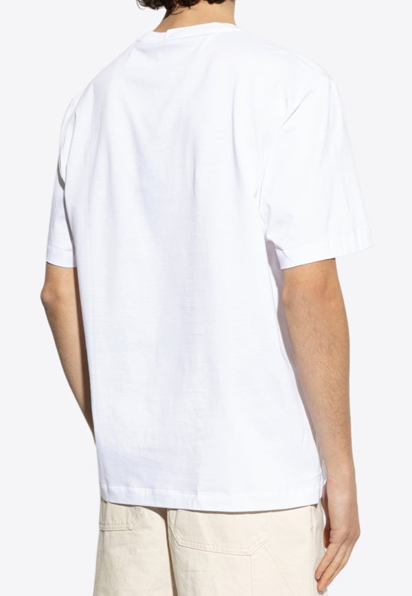 Versace Medusa Rock Print Crewneck T-shirt White 1013302 1A15083 1W000