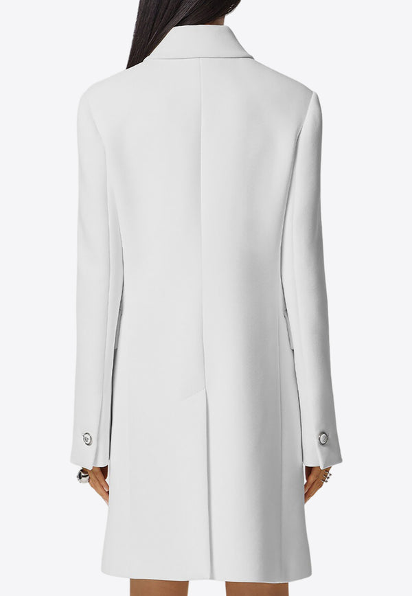 Versace Double-Breasted A-line Coat 1013631 1A10091 1W000 White