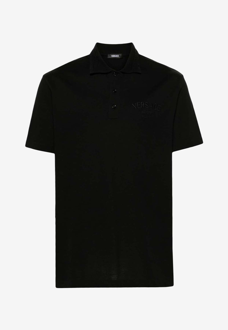 Versace Milano Stamp Polo T-shirt Black 1013906 1A10623 1B000