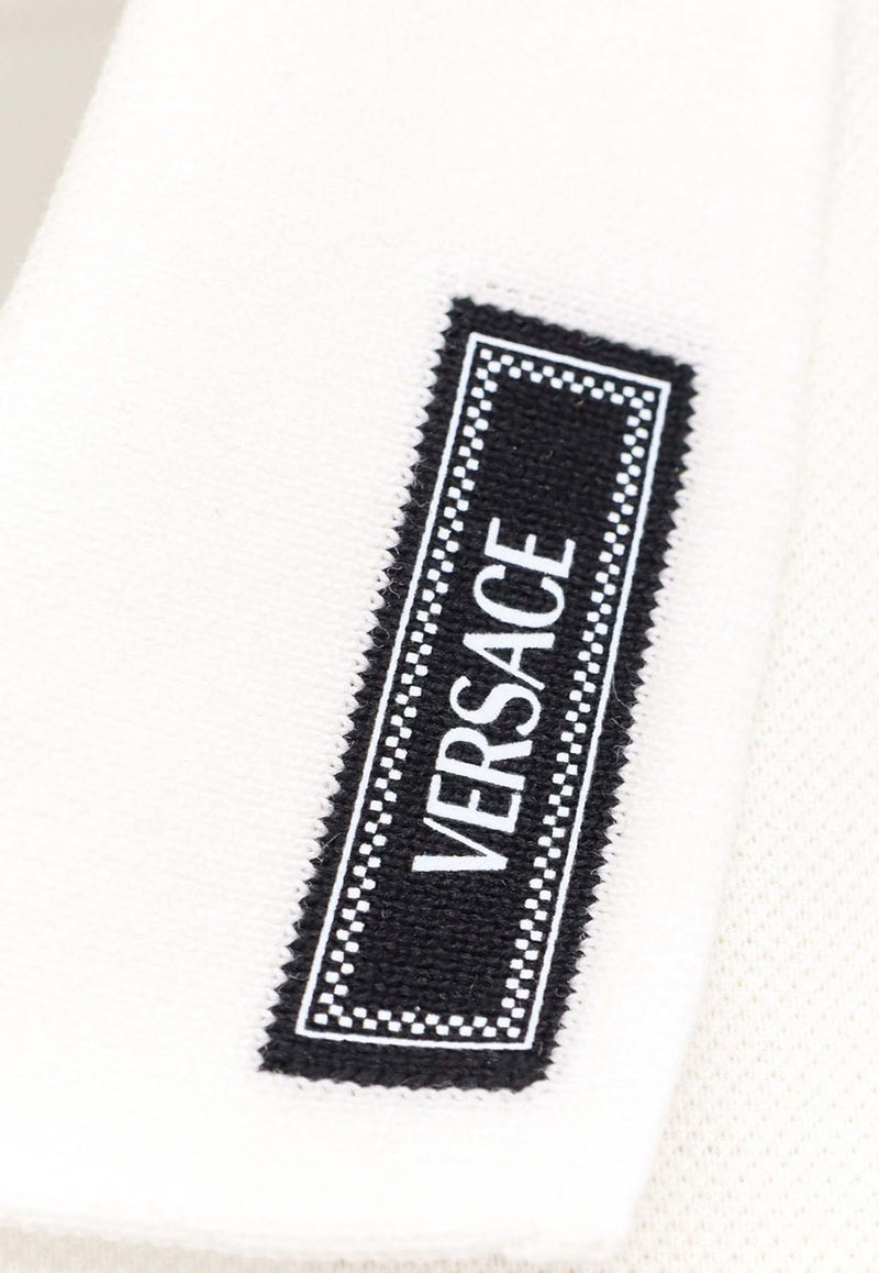 Versace 90s Vintage Logo Polo T-shirt White 1013906 1A11276 1W010