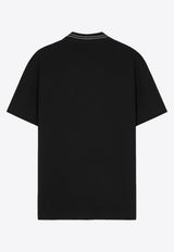Versace Logo-Embroidered Polo T-shirt Black