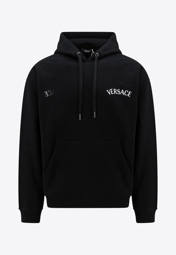 Versace Logo Milano Stamp Hoodie 1013979 1A09923 1B000 Black