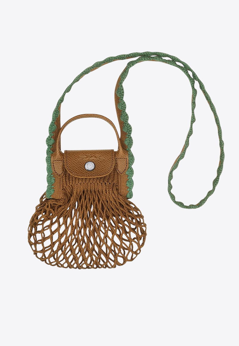 Longchamp XS Le Pliage Mesh Top Handle Bag Brown 10139HGW/R_LONG-004