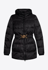 Versace Barocco Hooded Down Jacket 1014254 1A10114 1B000 Black