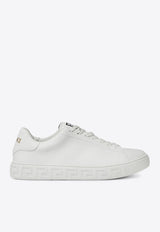 Versace Logo-Embroidered Low-Top Sneakers White