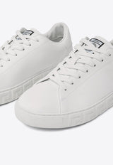 Versace Logo-Embroidered Low-Top Sneakers White