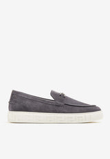 Versace Medusa '95 Suede Loafers Gray 1014798 1A09919 1EA3P