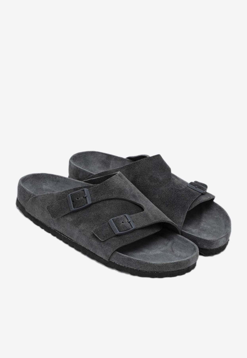 Birkenstock Zurich Suede Slides Gray 1015579SUE/P_BIRKE-AN