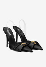 Versace Alia 110 Slingback Satin Pumps Black 1015888 1A08415 1B00V