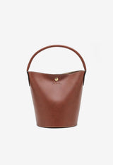 Longchamp Small Épure Leather Bucket Bag Brown 10161HYZ/P_LONG-035