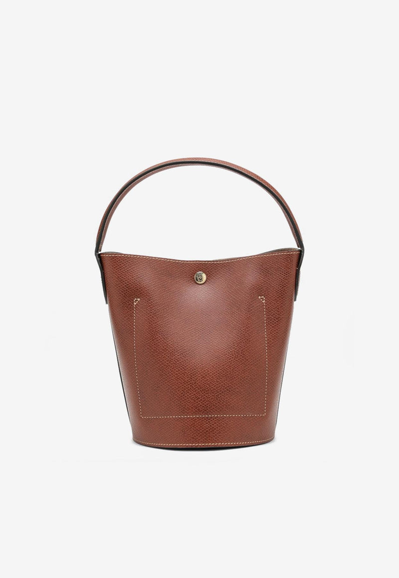 Longchamp Small Épure Leather Bucket Bag Brown 10161HYZ/P_LONG-035