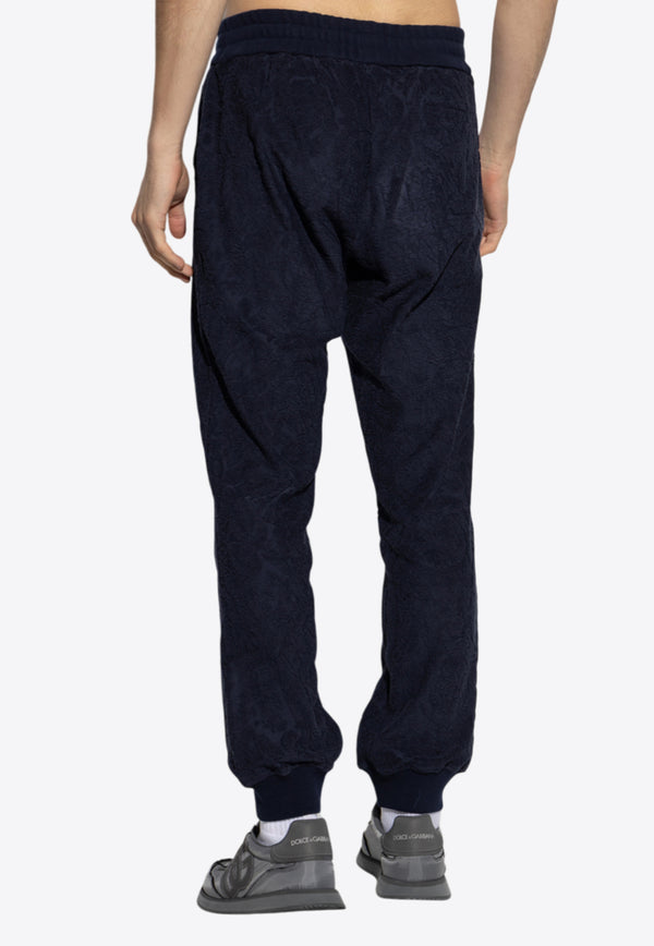 Versace Barocco Jacquard Track Pants Blue 1016330 1A11044 1UI20