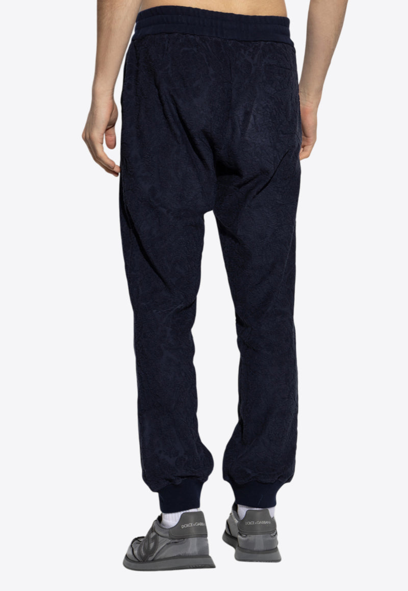 Versace Barocco Jacquard Track Pants Blue 1016330 1A11044 1UI20