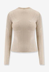 ROA Wavy Stretch Knit Top Beige RBWW022YA10_BEG0002_OneColor_31183784