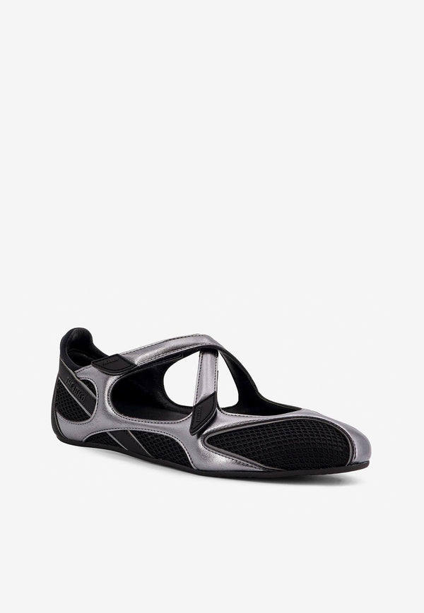 The Attico Floor 1 Ballet Flats Black 250WSH00871MIX024AA100_Black_30009524