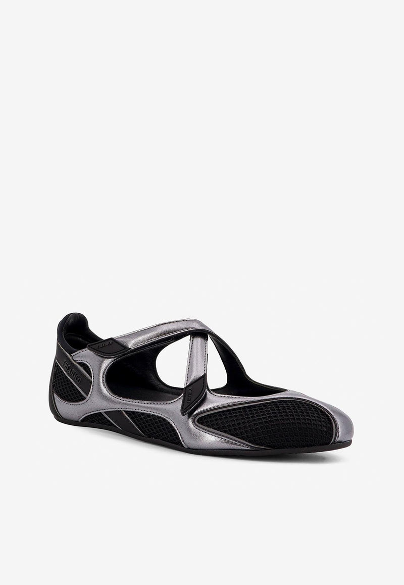 The Attico Floor 1 Ballet Flats Black 250WSH00871MIX024AA100_Black_30009524