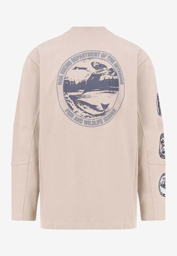 ROA Division Organic Long-Sleeved T-shirt Cream RBMW0434JY39_GRY0004_OneColor_31183781