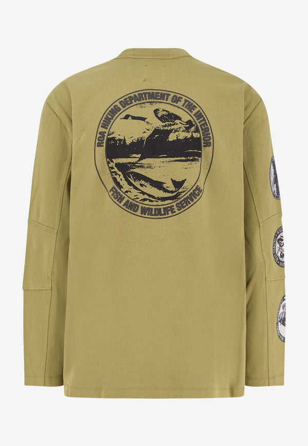 ROA Division Organic Long-Sleeved T-shirt Green RBMW0434JY39_GRN0044_OneColor_31183817