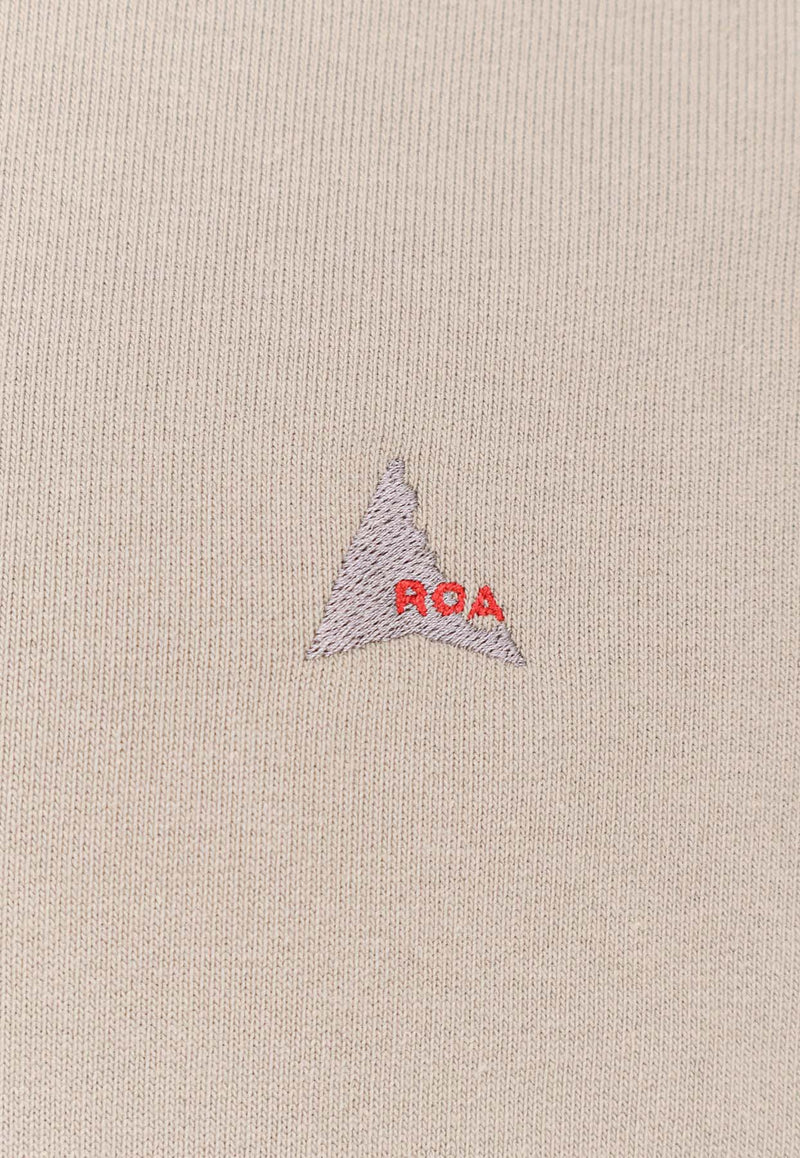 ROA Logo Embroidered Hooded Sweatshirt Beige RBMW0397FA280_BEG0002_OneColor_31183788