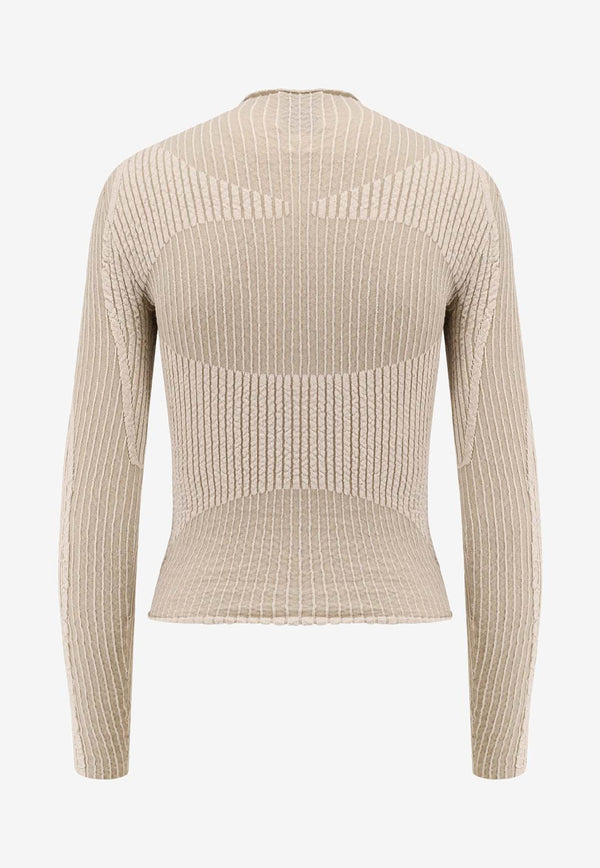 ROA Wavy Stretch Knit Top Beige RBWW022YA10_BEG0002_OneColor_31183784