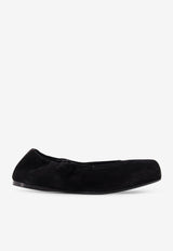 Alaïa Square-Toe Suede Ballet Flats Black AA3A070CK324999_Black_29838035