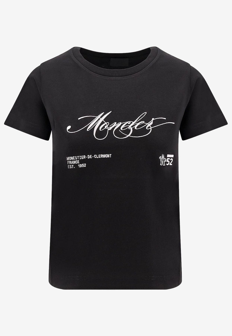 Moncler Signature Logo Crewneck T-shirt Black K20938C0000589AJS998_Black_29857647