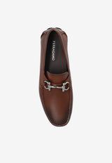 Ferragamo Parigi Double Gancini Leather Loafers Brown 02C398 PARIGI NEW 778795-MIDBROWN