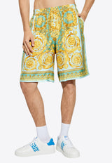 Barocco Silk Bermuda Shorts