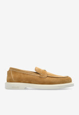 Logo Suede Loafers