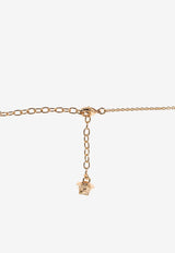 Logo Thin Chain Brass Necklace