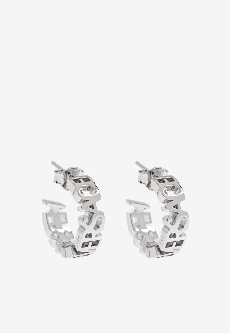 Versace Logo Hoop Earrings 1019656 1A00620-3J030