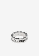Greca Ring with Engraved Logo