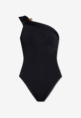 Safety Pin Gathered One-Piece Swimsuit