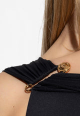 Safety Pin Gathered One-Piece Swimsuit