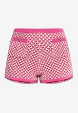 Crochet Knit Mini Shorts