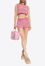 Crochet Knit Mini Shorts
