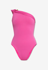Safety Pin One-Shoulder One-Piece Swimsuit