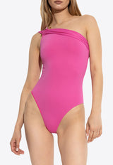 Safety Pin One-Shoulder One-Piece Swimsuit