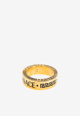 Greca Ring with Engraved Logo