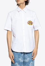 Embroidered Medusa Short-Sleeved Shirt