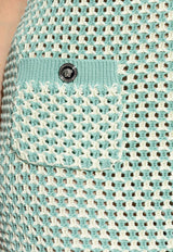 Crochet Knit Polo Maxi Dress
