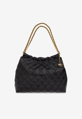 Tory Burch Fleming Drawstring Shoulder Bag Black 162450 0-001