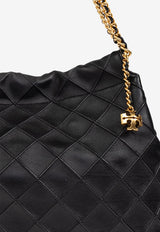 Tory Burch Fleming Drawstring Shoulder Bag Black 162450 0-001