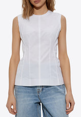 Sleeveless Poplin Top